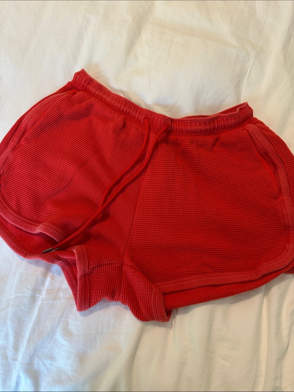 Athleta Tranquil Waffle Shorts in Cardinal - Women's Casual Lounge Shorts